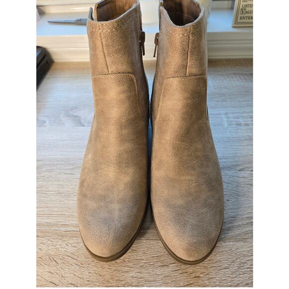 FRYE & CO Estreley Ankle Block Heel Booties Sand Size 11M Western Country Ranch - Picture 2 of 8